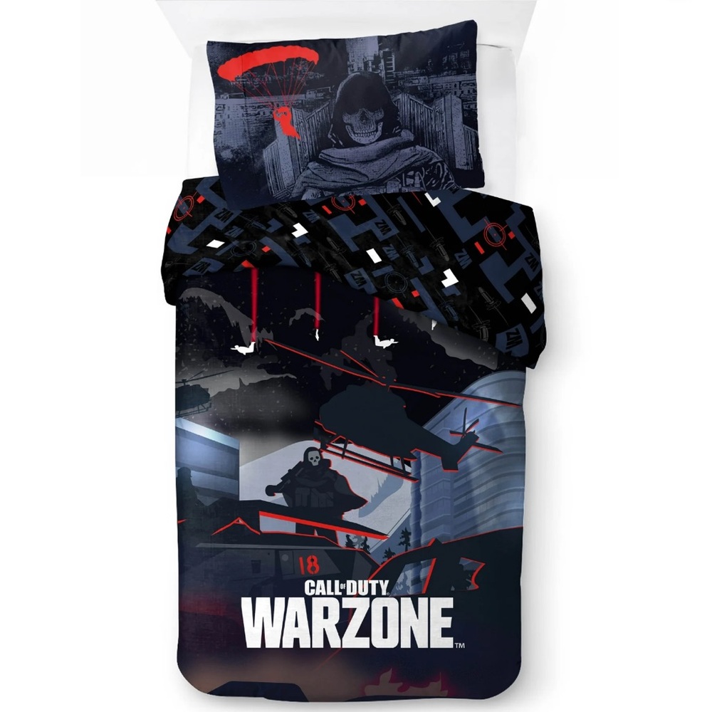 Call of Duty Warzone Twin/Full 2 Piece Reversible Comforter & Pillowcase Set